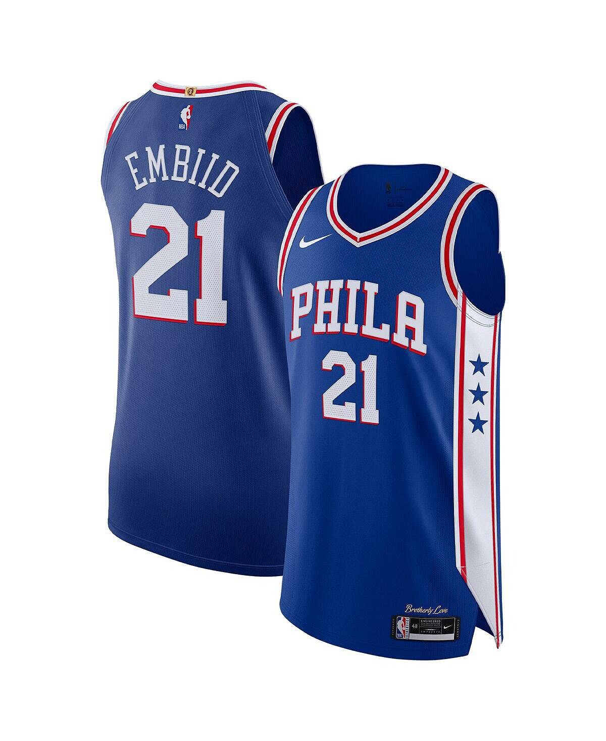 

Мужская футболка Authentic Players Joel Embiid Royal Philadelphia 76ers 2020/21 — Icon Edition Nike