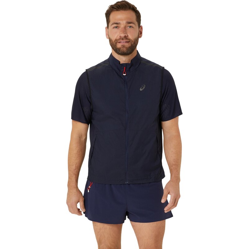 

Жилет metarun packable gilet Asics, цвет midnight