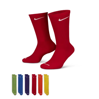 

Носки Nike Everyday Plus Cushioned Training Crew (6 шт), разноцветный