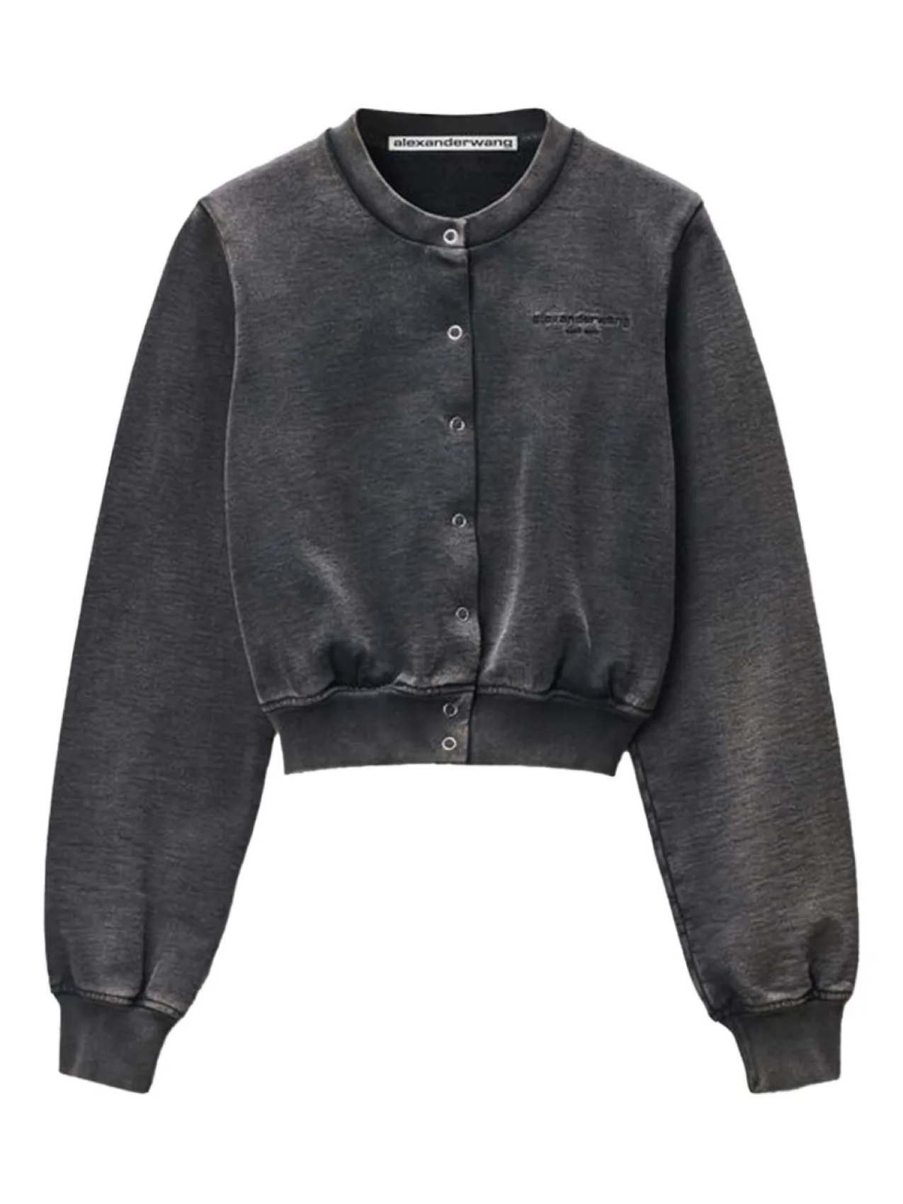 

Толстовка Alexander Wang с круглым вырезом и застежкой на кнопки, черный