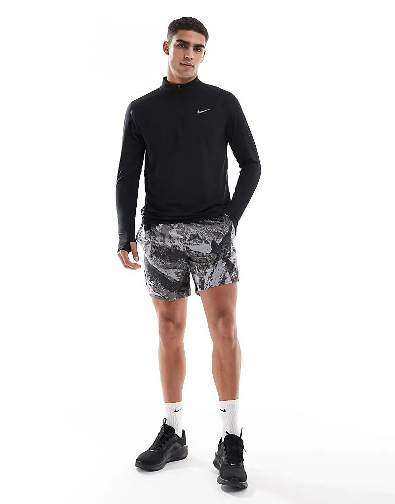 Футболка с длинным рукавом и застежкой-молнией Nike Running Stride Dri-FIT черного цвета — фото 4