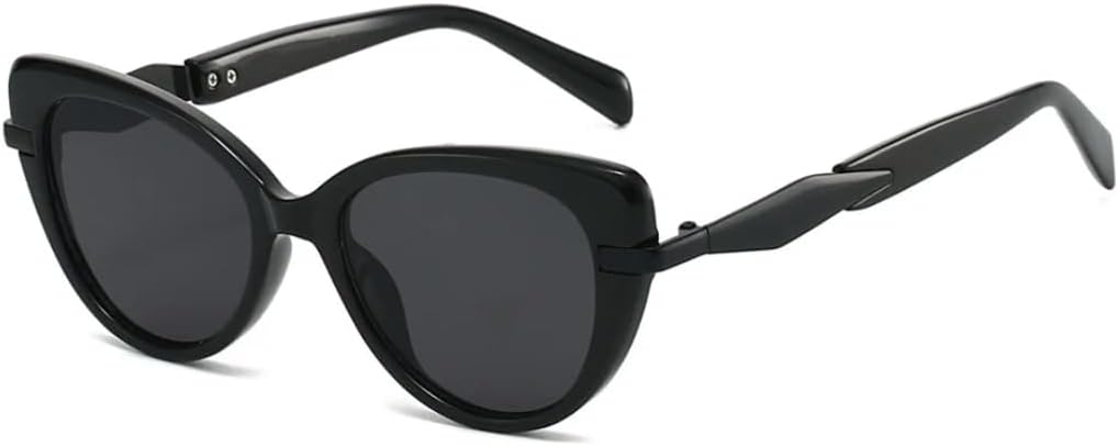 

Солнцезащитные очки с защитой от УФ-излучения UV400 | Градиентная оправа «кошачий глаз» | Для женщин и мужчин, для занятий спортом на открытом воздухе и вождения DSVIGF, Black