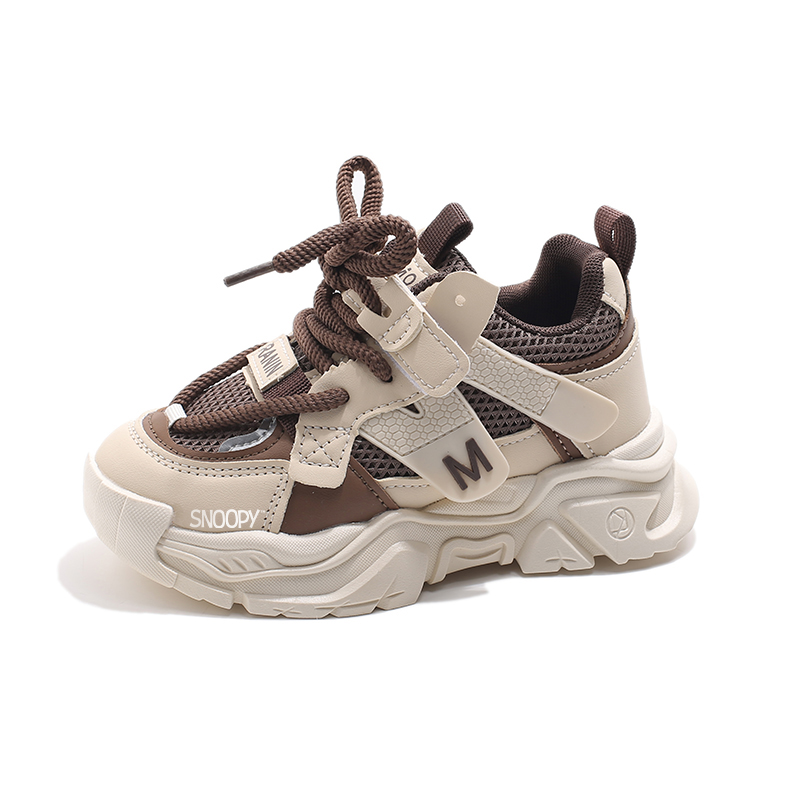 

Износостойкие дышащие низкие кроссовки Rebound для детей SNOOPY, хаки