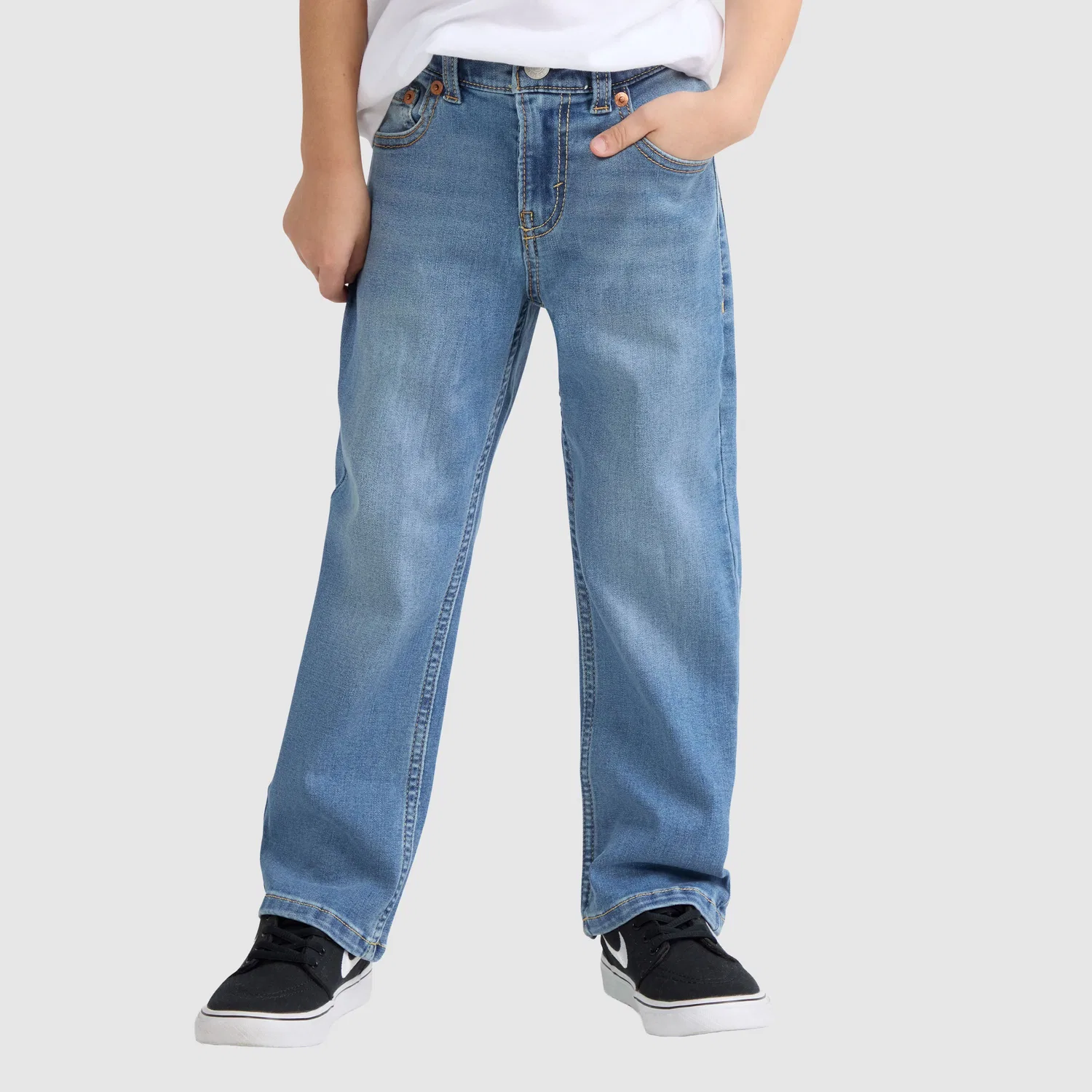 Джинсы-клеш 517 для мальчиков 4-7 лет Levi's, Medium Wash — фото 2