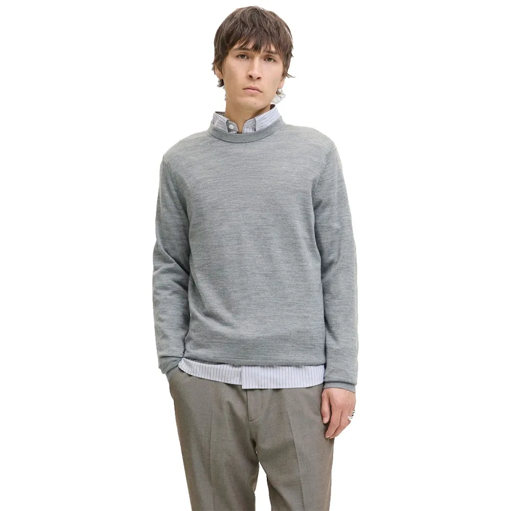 

Свитер из мериносовой шерсти Jack & Jones, серый