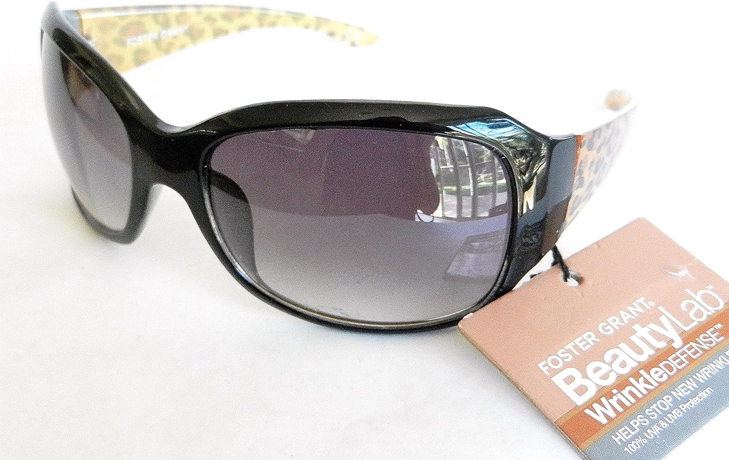 

Солнцезащитные очки Beauty Lab Wrinkle Defence для женщин с леопардовым принтом (1289) 100% защита от UVA и UVB лучей + БЕСПЛАТНАЯ СУХАЯ САЛФЕТКА ДЛЯ ЧИСТКИ ИЗ МИКРОЗАМШИ Beauty Lab/ Foster Grant / FGX, Brown