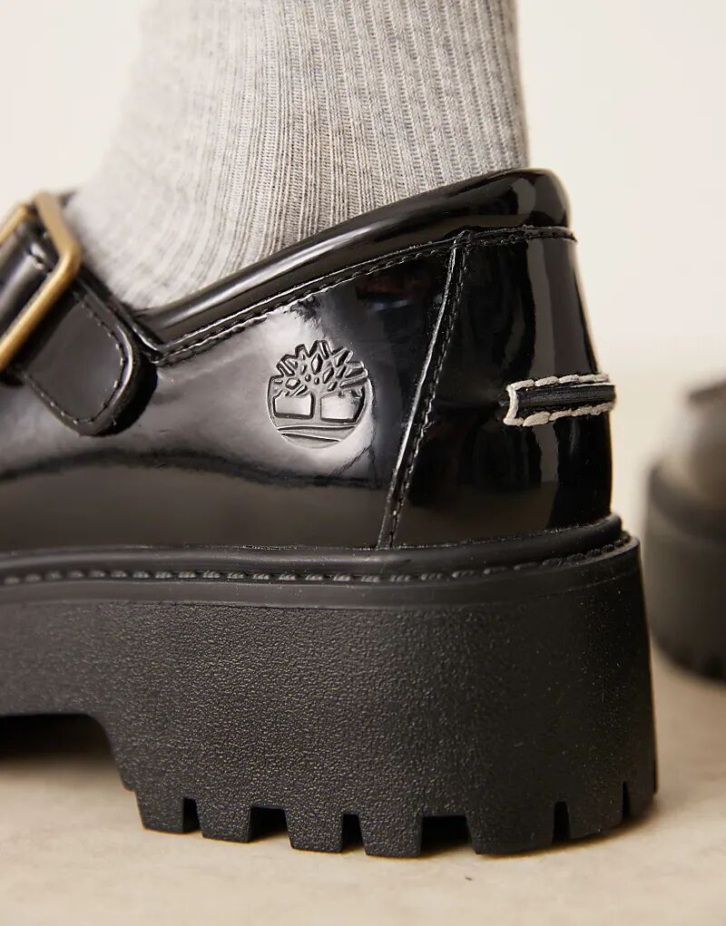 Туфли Timberland Stone Street Mary Jane на платформе из черной лакированной кожи — фото 2