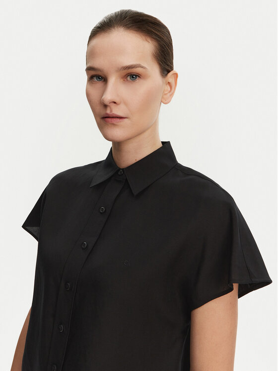 Рубашка обычного кроя K20K208322 Calvin Klein, черный — фото 4