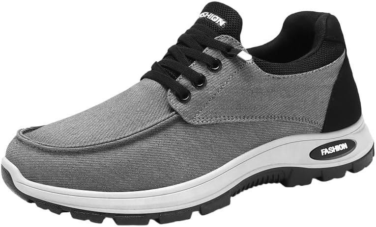 

Мужские ортопедические лоферы Hhhchpm, мокасины-пенни, удобная обувь, повседневные слипоны на плоской подошве, лодочные туфли из канваса, серый