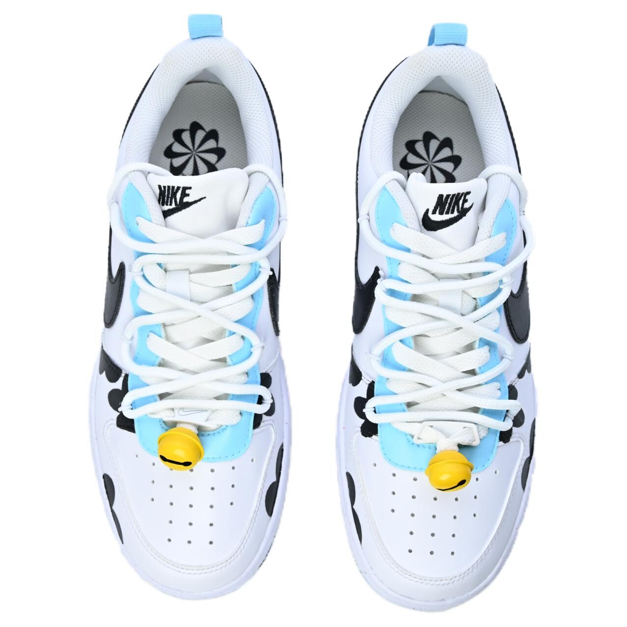 Кроссовки Nike Court Borough Skateboarding Shoes Women's Low-top White/Black/Blue, белый/черный — фото 4