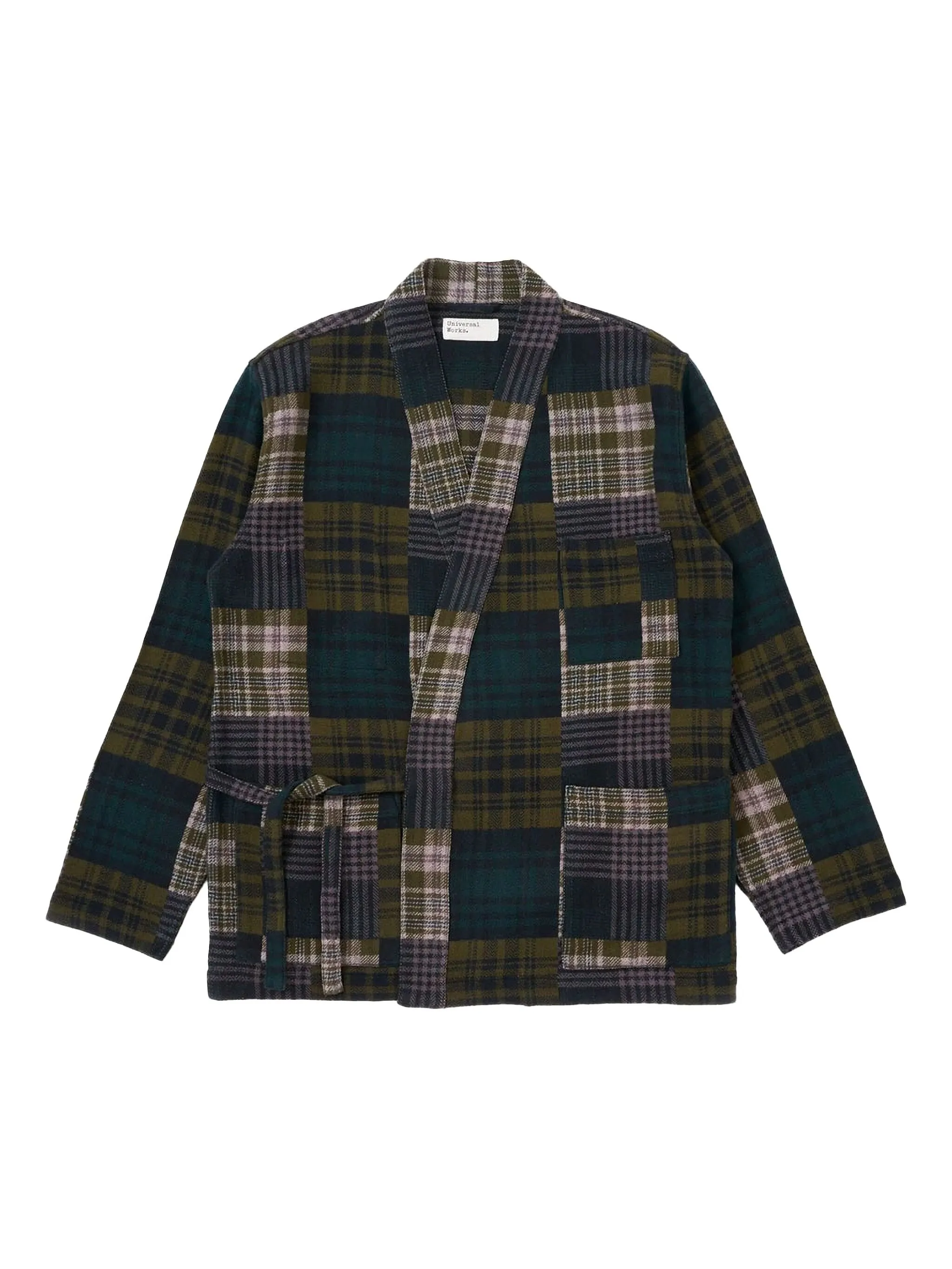 

Куртка в технике пэчворк с поясом Universal Works, зеленый