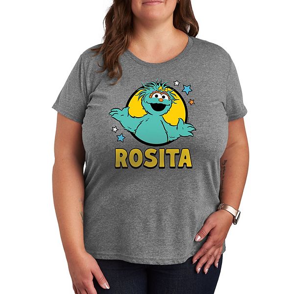

Футболка Plus sesame street rosita with stars graphic Licensed Character, Heather Gray