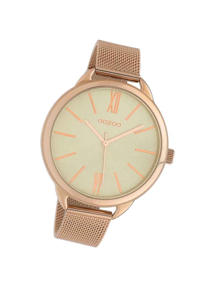 

Аналоговые наручные часы Oozoo Timepieces из розового золота, большие (примерно 44 мм)