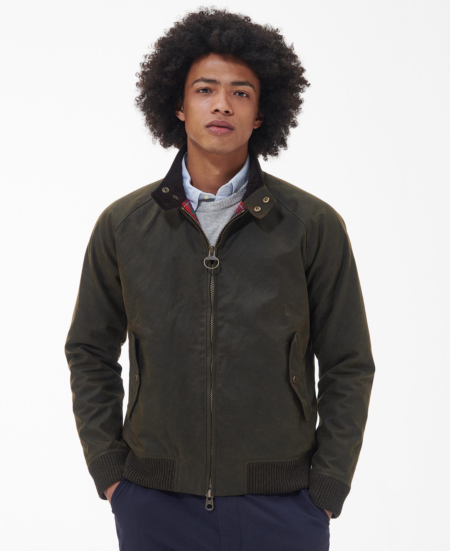 

Куртка Barbour Barbour x Baracuta Porton Waxed Harrington, оливковый