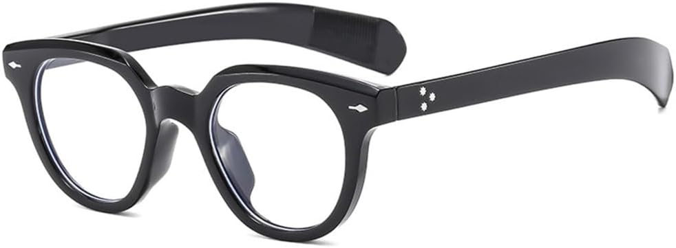 

Ретро круглые солнцезащитные очки для женщин и мужчин, модные, с красочной оправой и заклепками, винтажные солнцезащитные очки с защитой от УФ-излучения UV400 generic, Black Clear