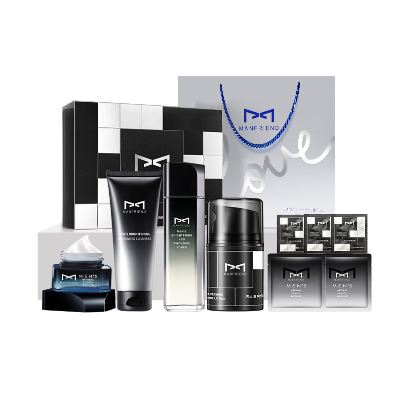 

Мужской набор для осветления следов от акне из четырёх предметов MANFRIEND, Box Four-Piece Set (Cleanser+Lotion+Cream+Moisturizing Lotion)