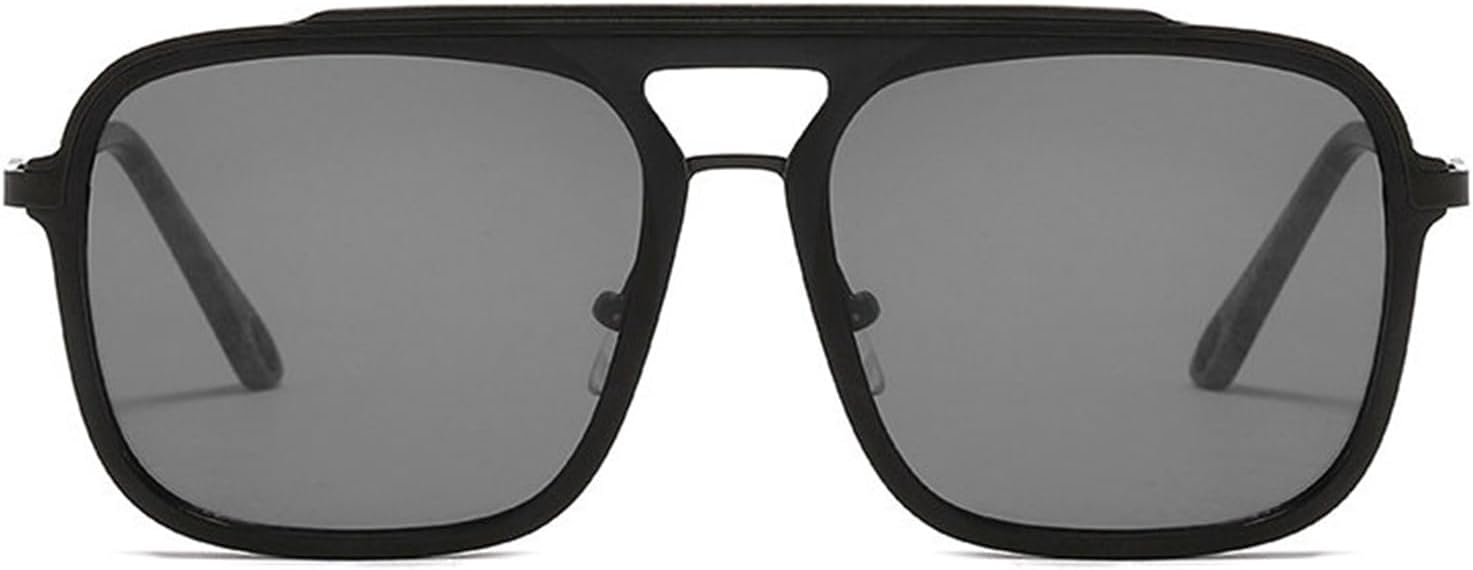 

Солнцезащитные очки Helena Retro с двойной перемычкой, квадратной формой и градиентным переходом, женские, черные и серые, классические, в стиле «пилот», мужские, с защитой от УФ-излучения UV400, C1