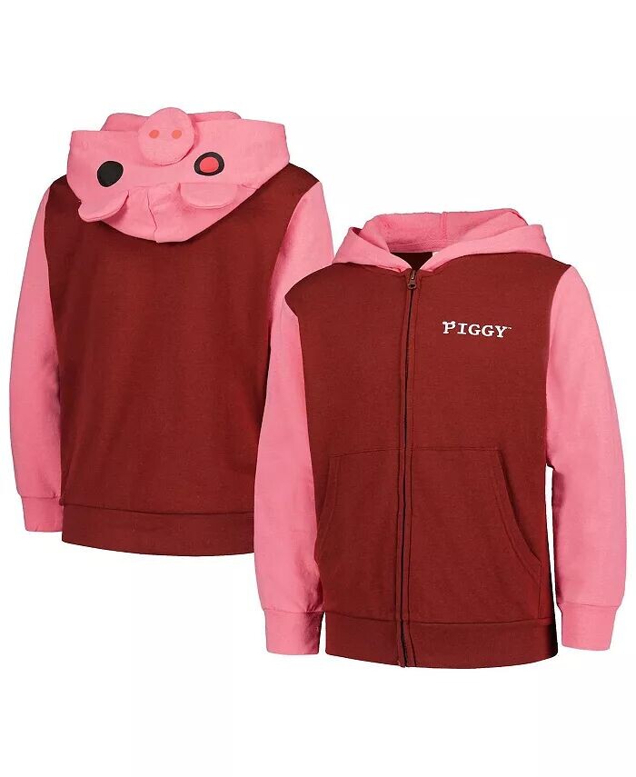 

Толстовка с капюшоном и молнией Big Boys Maroon Piggy Mad Engine