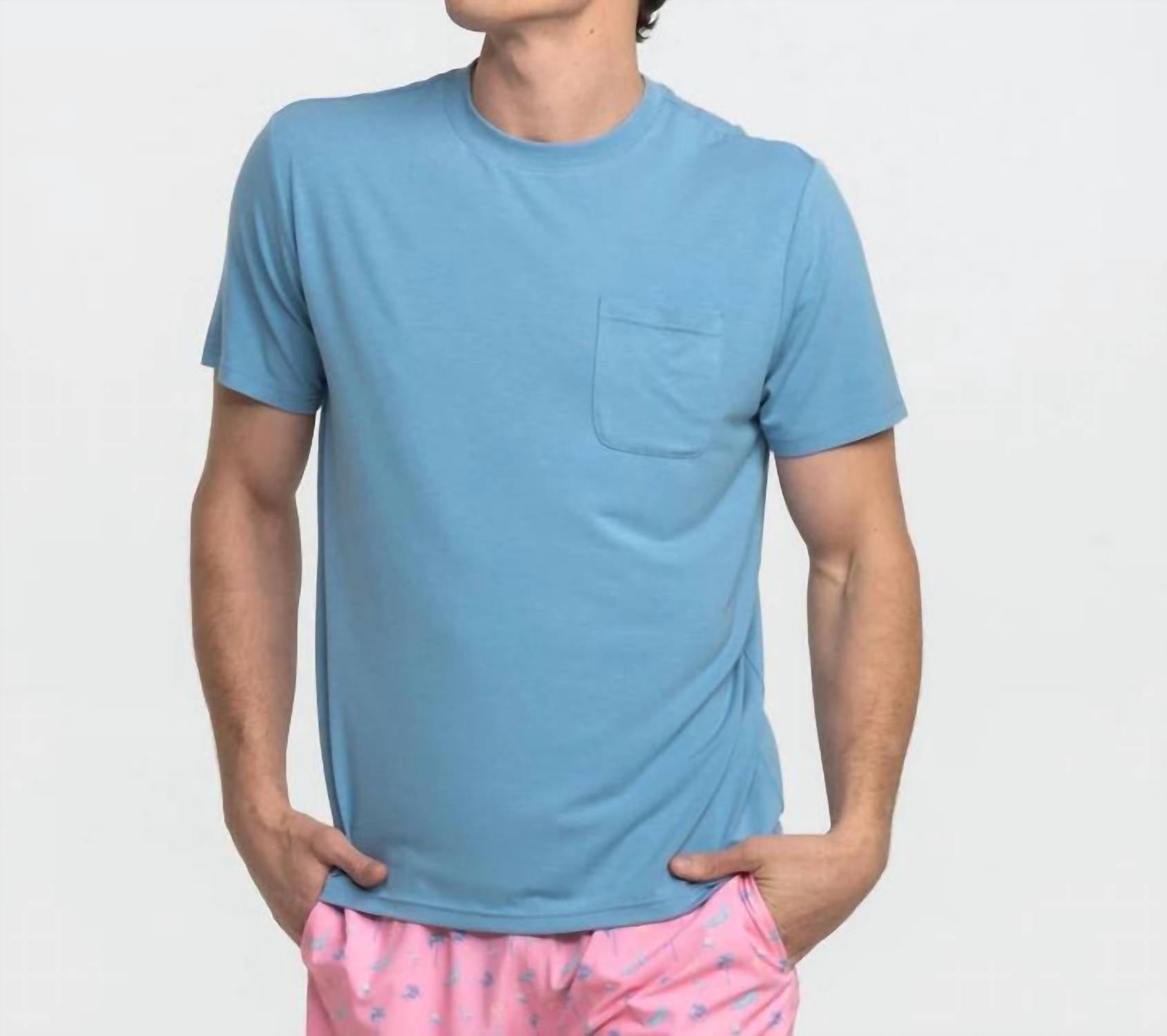 

Футболка Max Comfort Pocket в цвете Marine Blue Southern Shirt Company