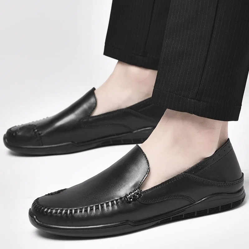 Мокасины кожаные Loafers Black PUGHGAETZF — фото 3