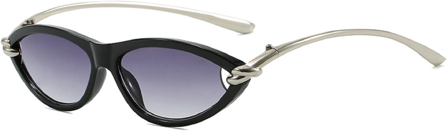 

Модные солнцезащитные очки «кошачий глаз» для женщин, 2025 год, роскошные металлические солнцезащитные очки цвета шампанского для женщин, винтажные очки для вождения на открытом воздухе, защита от УФ-излучения UV400 mincl, C4