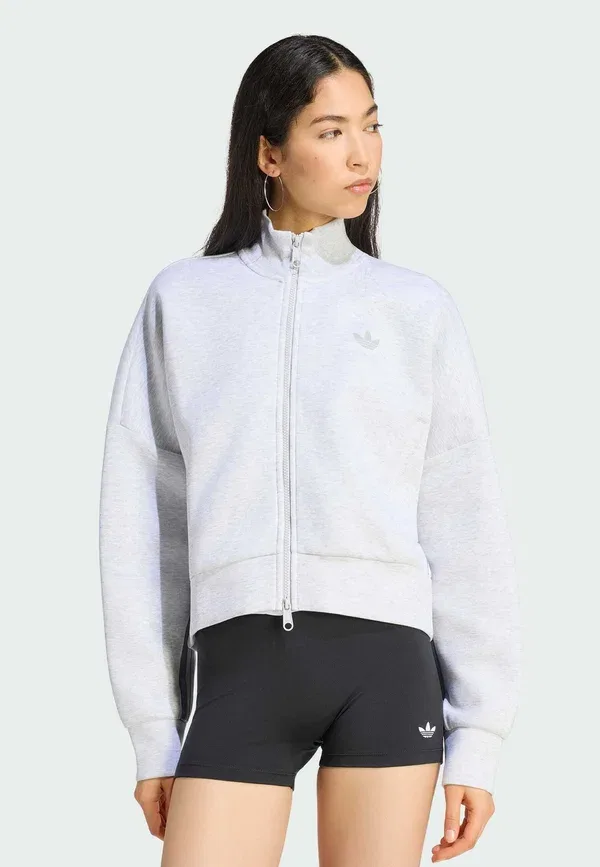 Толстовка на молнии Adidas Originals, светло-серый меланж