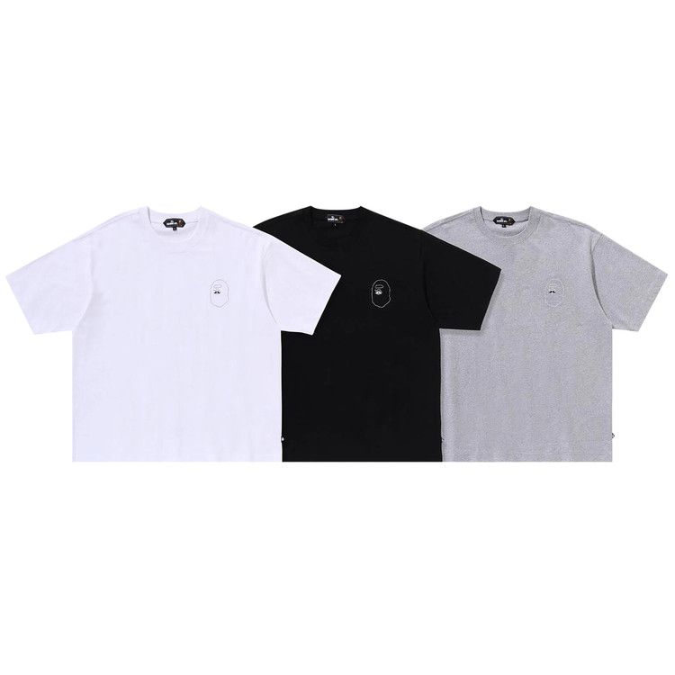 

Футболка BAPE Logo Tee (3 Pack), White/Black