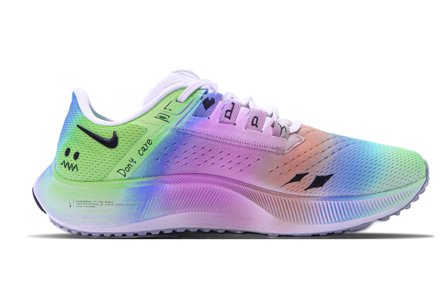 Кроссовки Pegasus 38 мужские низкие розовые, зеленые, синие Nike — фото 2
