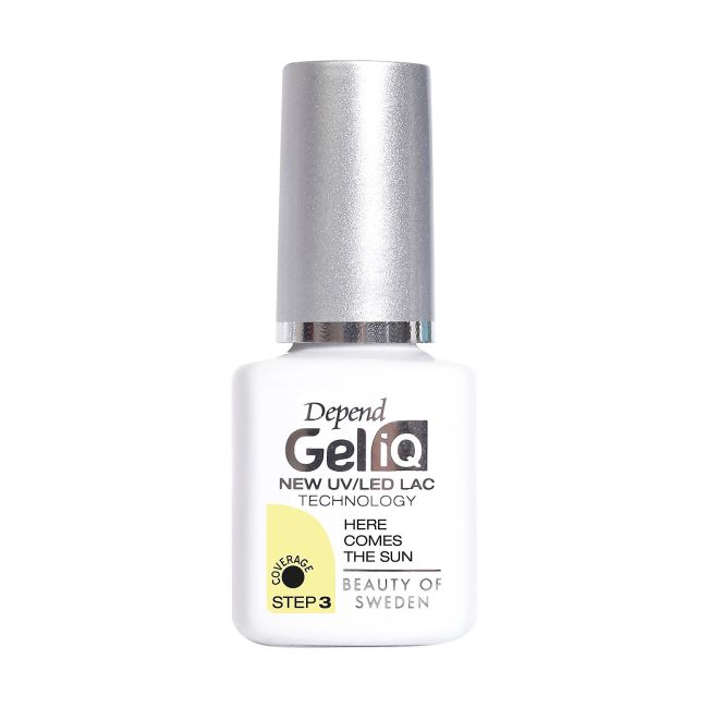 

Гель-Лак для ногтей Gel iq uv/led Depend, цвет here comes the sun, 5 мл