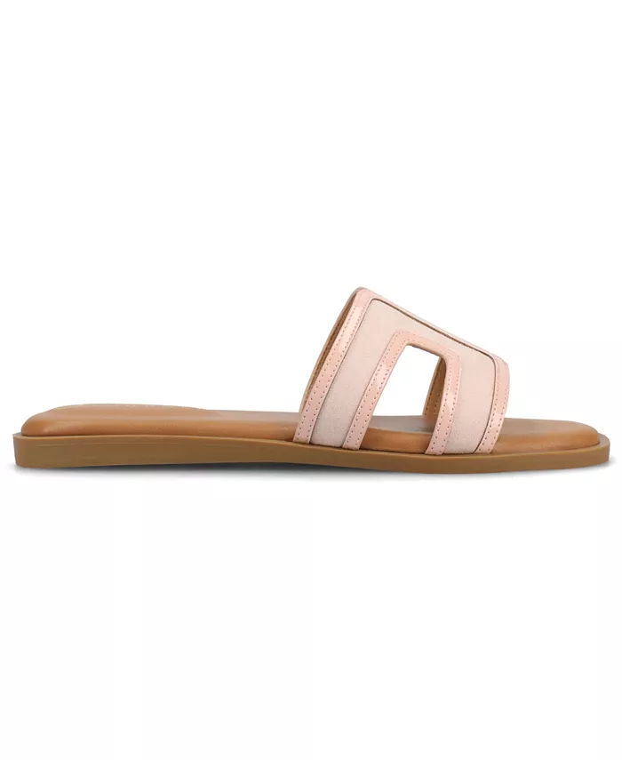 Женские сандалии Primah Slide Туфли на плоской подошве Journee Collection, розовый — фото 2