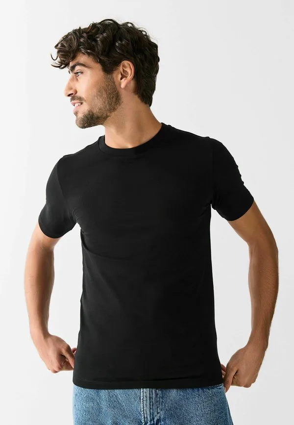Базовая футболка muscle fitessential 6 pack Next, Black White Navy Grey — фото 4