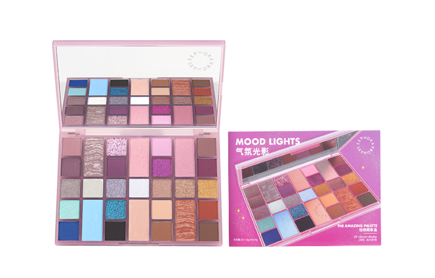 

Рождественская лимитированная фотохромная палетка теней для век "Приключение на Рождество" с градиентным переходом цвета, 29 оттенков, для улучшения внешнего вида глаз, 39,8 г Sephora, #ambiance светлый shadow