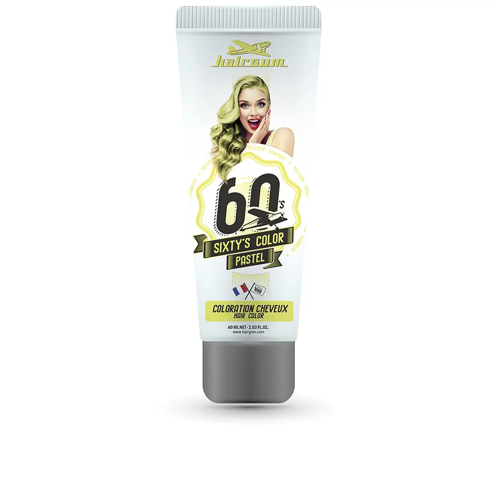 

Краска для волос sixty’s color hair color Hairgum, цвет yellow sunrise, 60 мл.