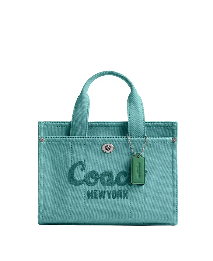 

Цветная джинсовая сумка-шоппер Cargo Tote 26 COACH, зеленый
