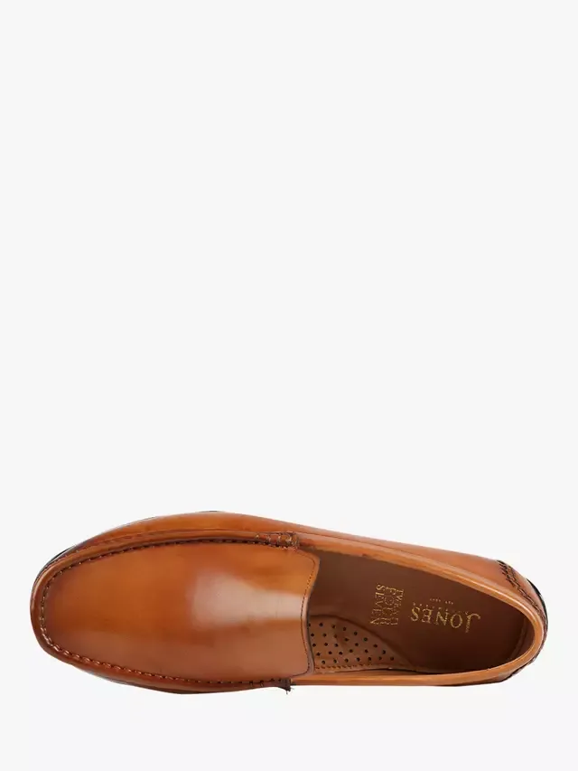 Мокасины Rawston Wide Fit из кожи Jones Bootmaker, Tan — фото 4