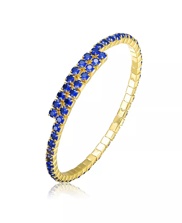 

Теннисный браслет с цветным кубическим цирконием Rachel Glauber, blue