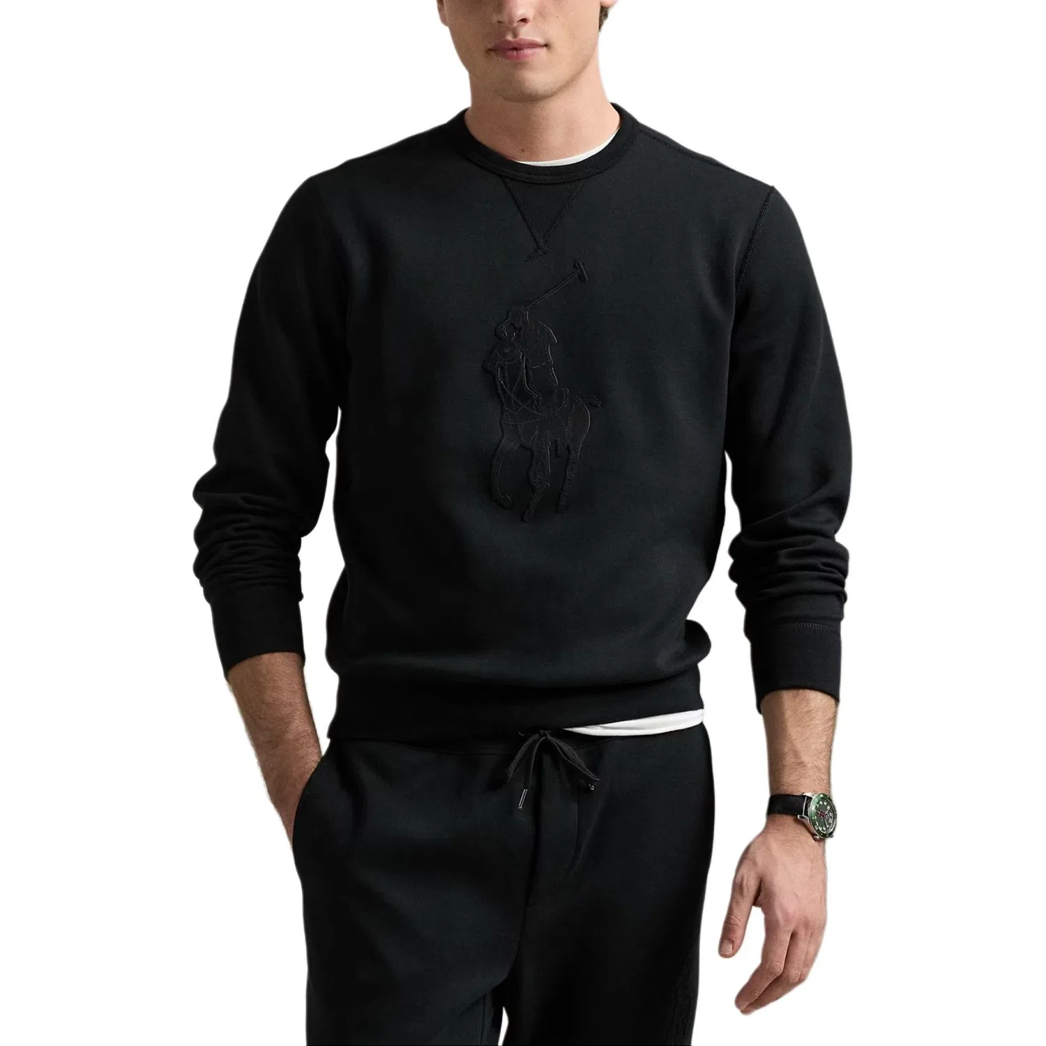 Свитер с логотипом Polo Ralph Lauren, Black — фото 3