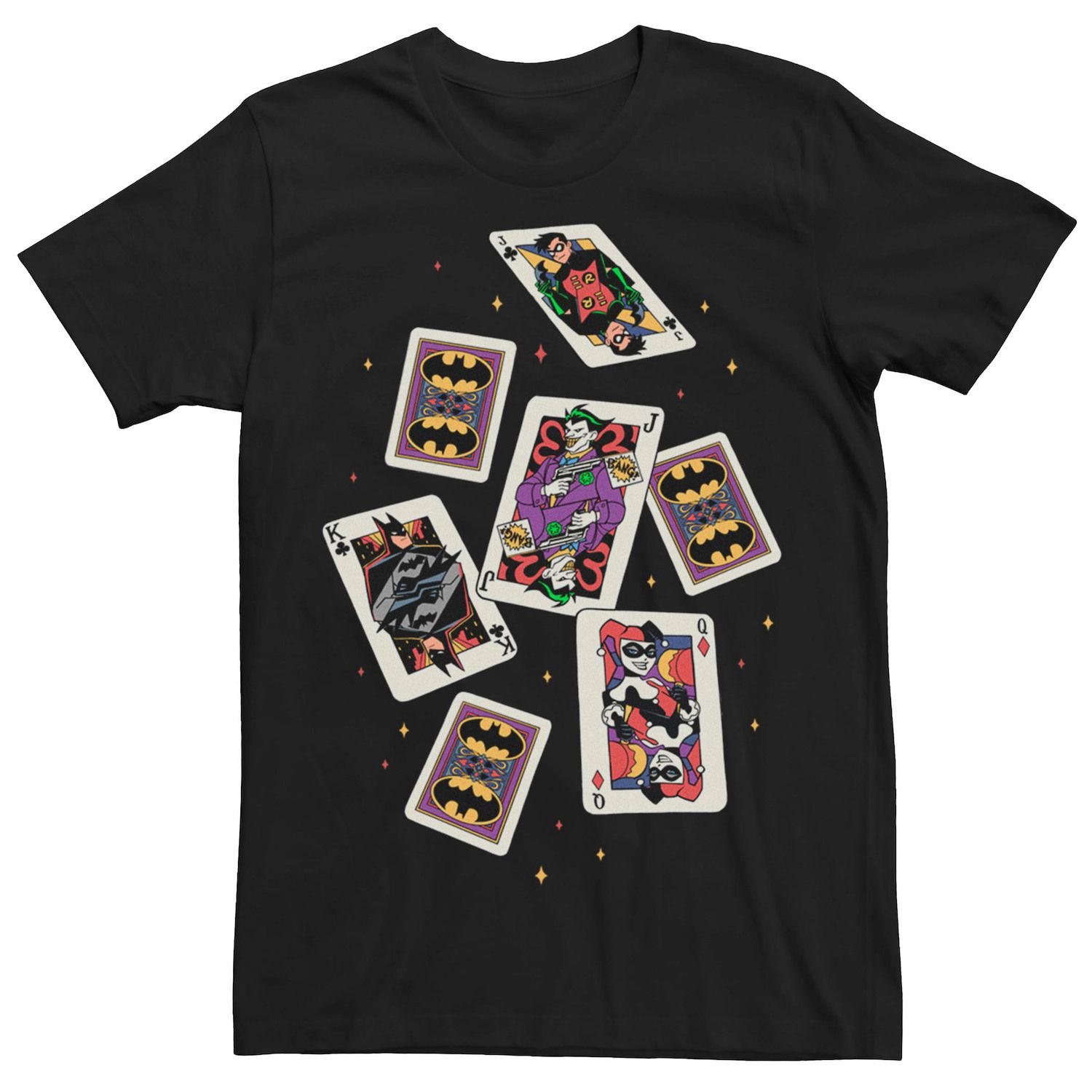 

Мужская футболка Batman Jokers Wild Playing Card Group Shot DC Comics