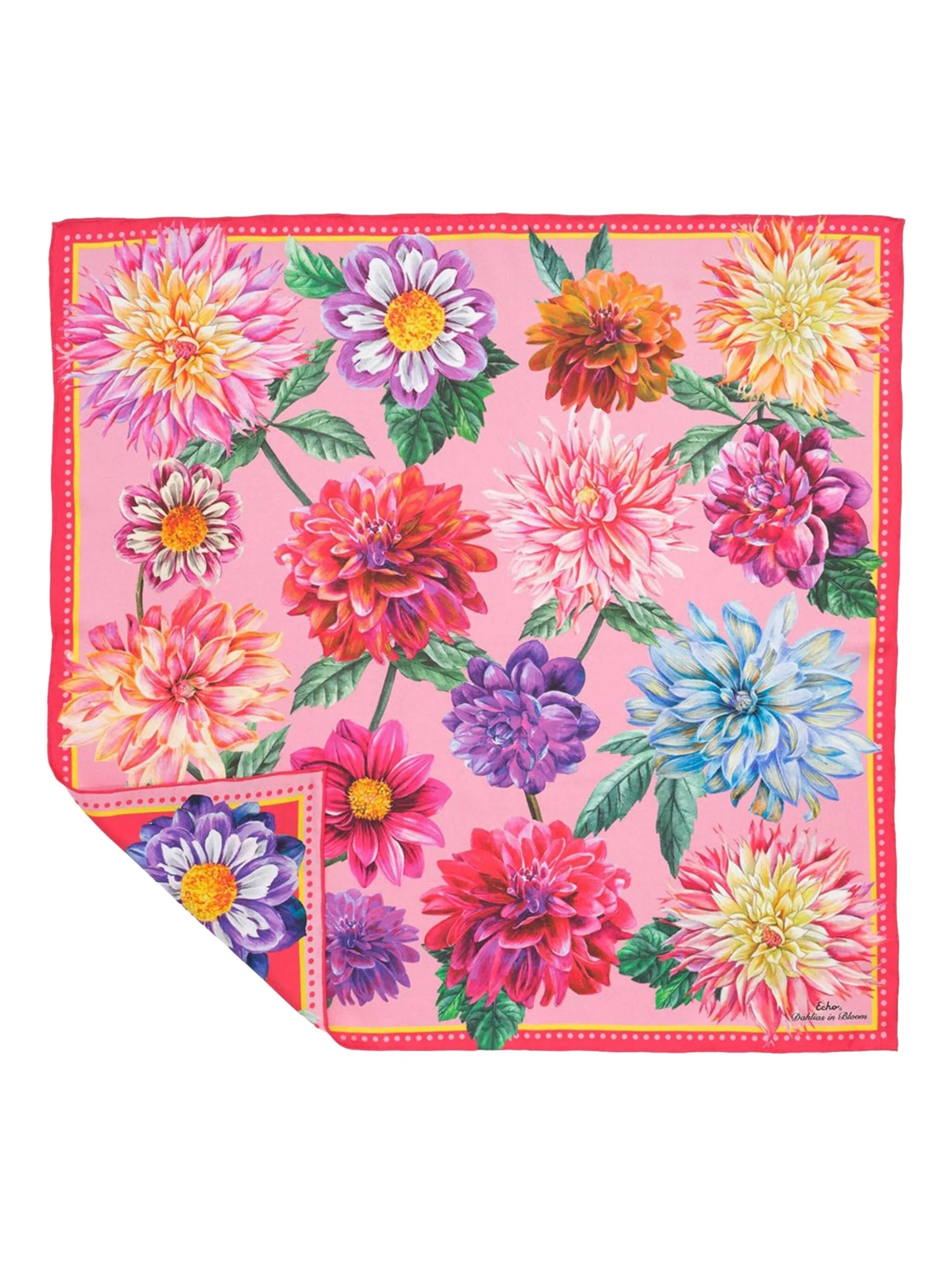 

Шелковый платок с цветочным принтом Echo Design Group, розовый