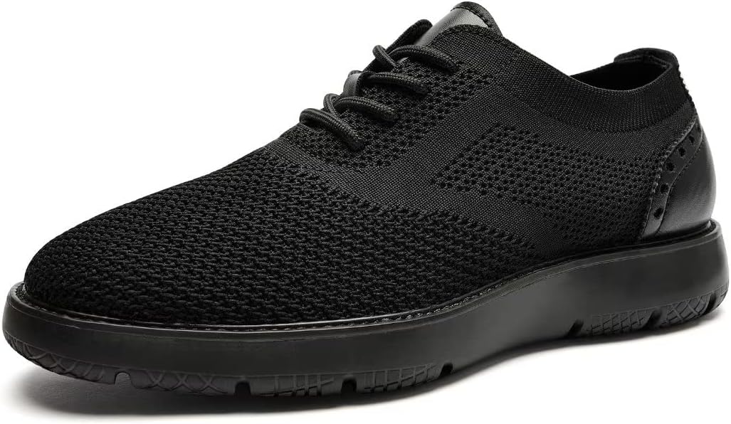 

Мужские повседневные кроссовки и классические туфли - комфортные классические кроссовки с сетчатой текстурой, легкие, дышащие, формальные оксфорды для бизнеса Ryika, черный