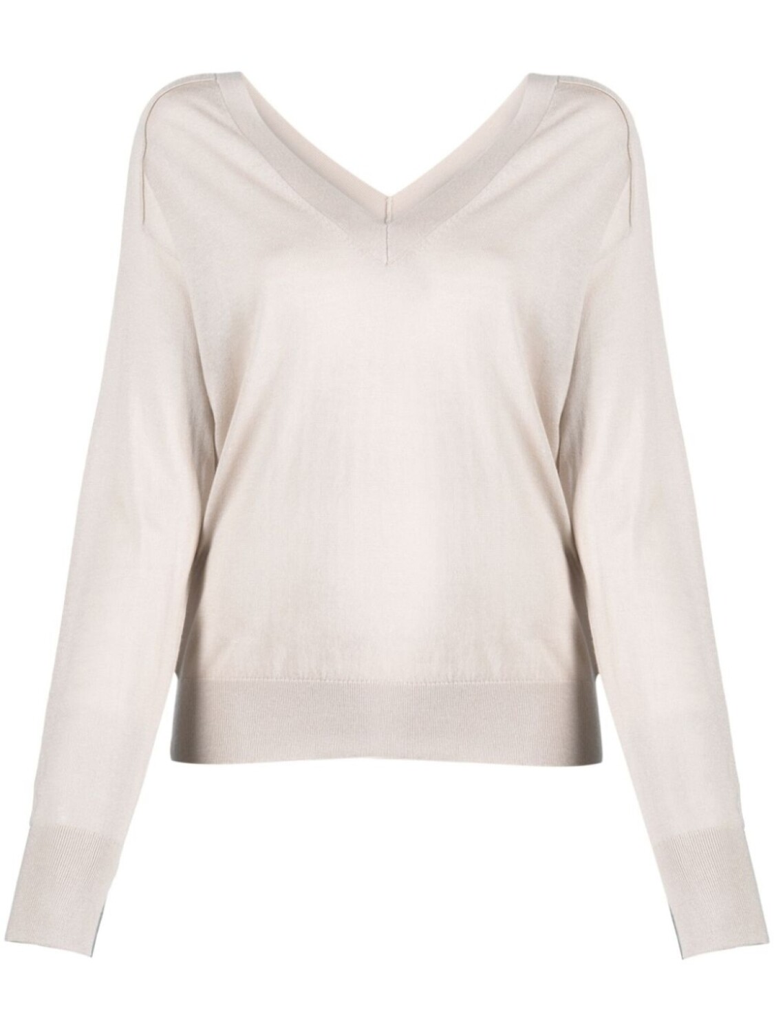 

Calvin Klein V-neck wool jumper, нейтральный цвет