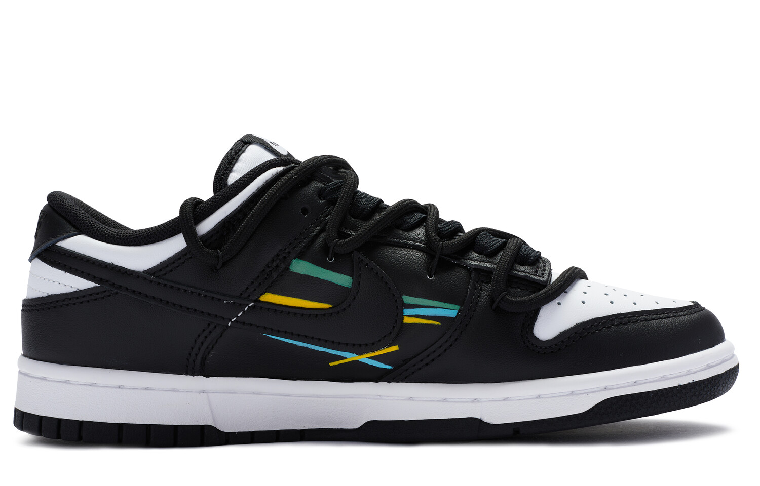 

Кроссовки Nike Dunk Skateboard Shoes Men Low-Top Black White Blue
