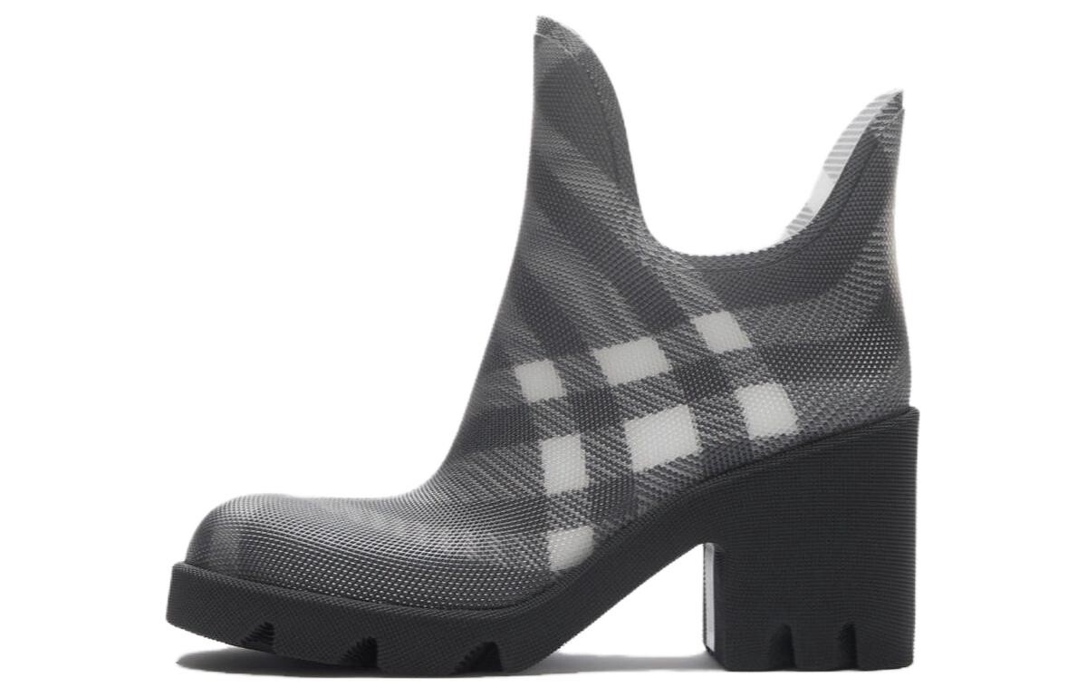 Сапоги клетчатые Burberry Marsh Low, серый