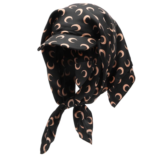 

Шапочка с вуалью из лунного шелка Marine Serre, Inverse Tan