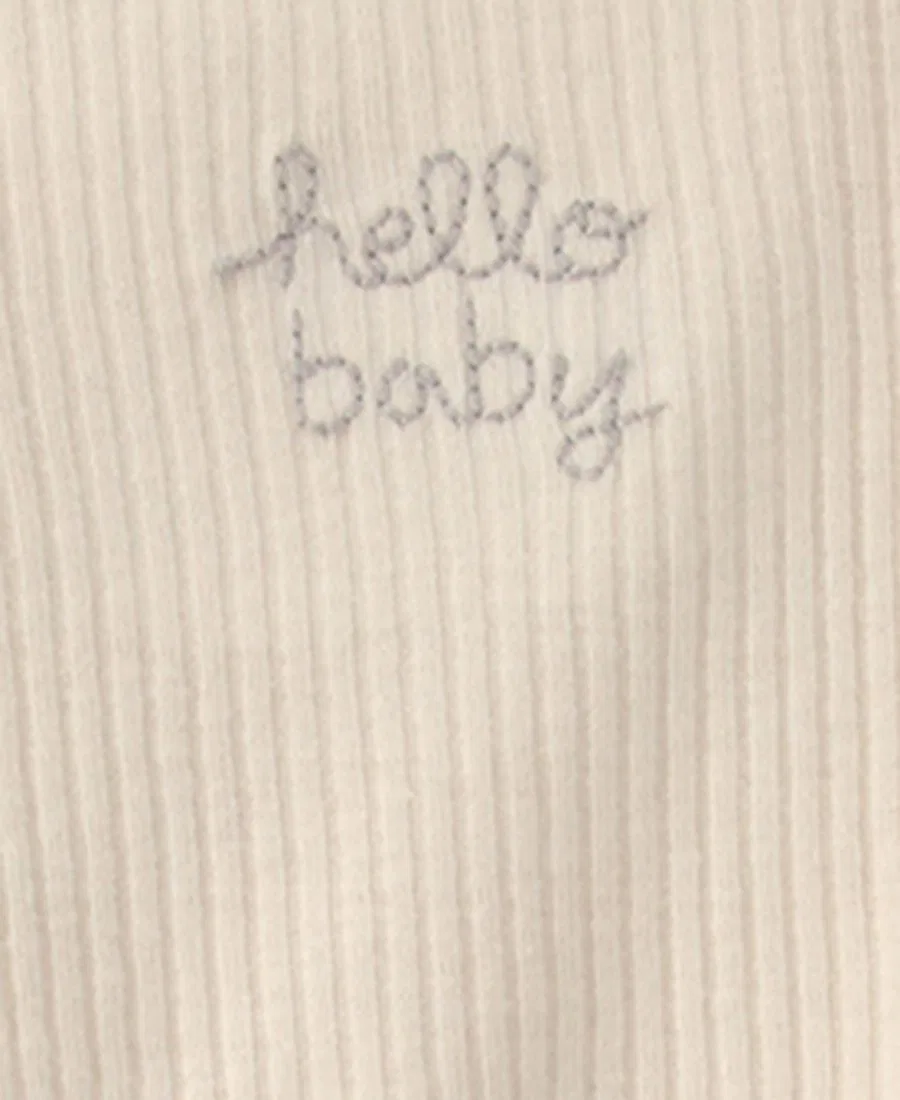 Детский комбинезон для сна и игр Hello Baby Snap-Up для девочек и мальчиков Carter'S, слоновая кость — фото 3