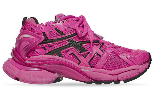 Кроссовки runner sneakers 'fuchsia mesh and nylon' Balenciaga, розовый — фото 2