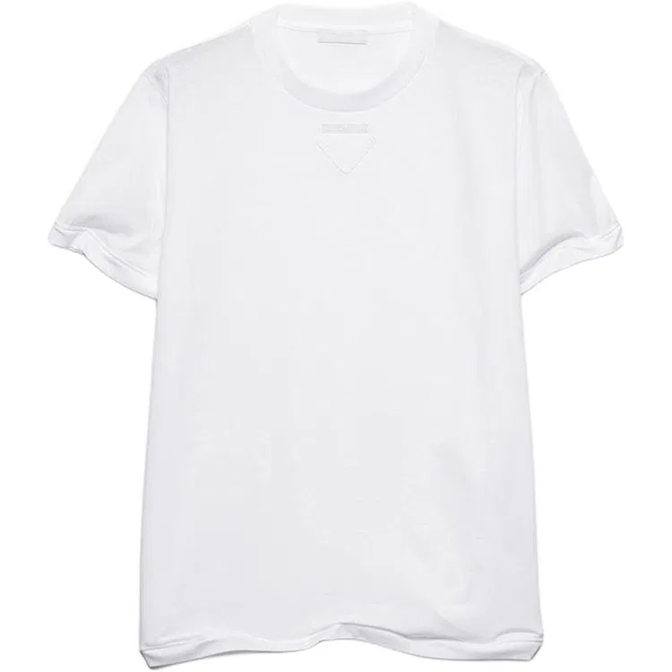Футболка мужская белая crew neck moderate straight fit PRADA, White