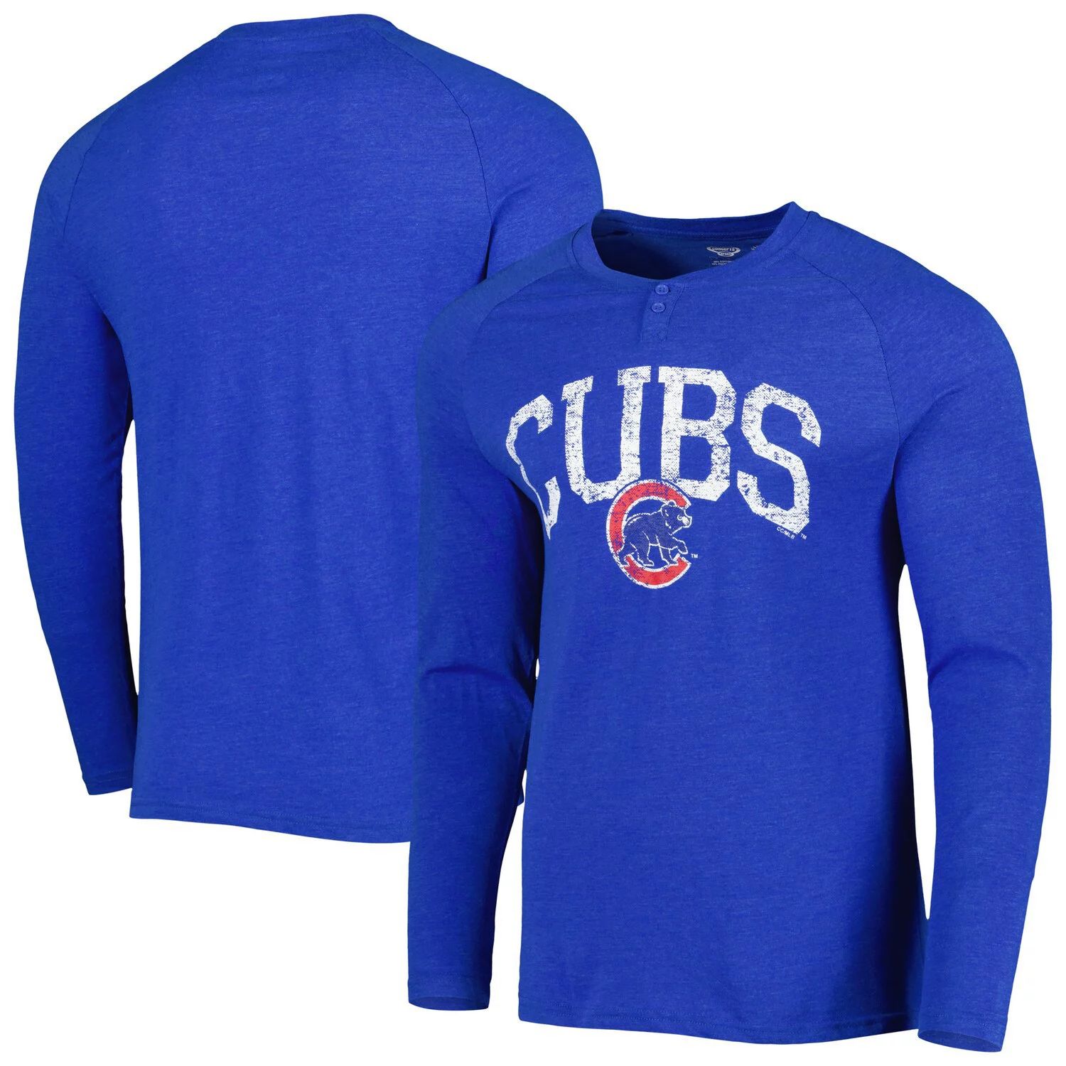 

Мужская футболка Concepts Sport Royal Chicago Cubs Inertia Raglan с длинным рукавом в стиле Хенли