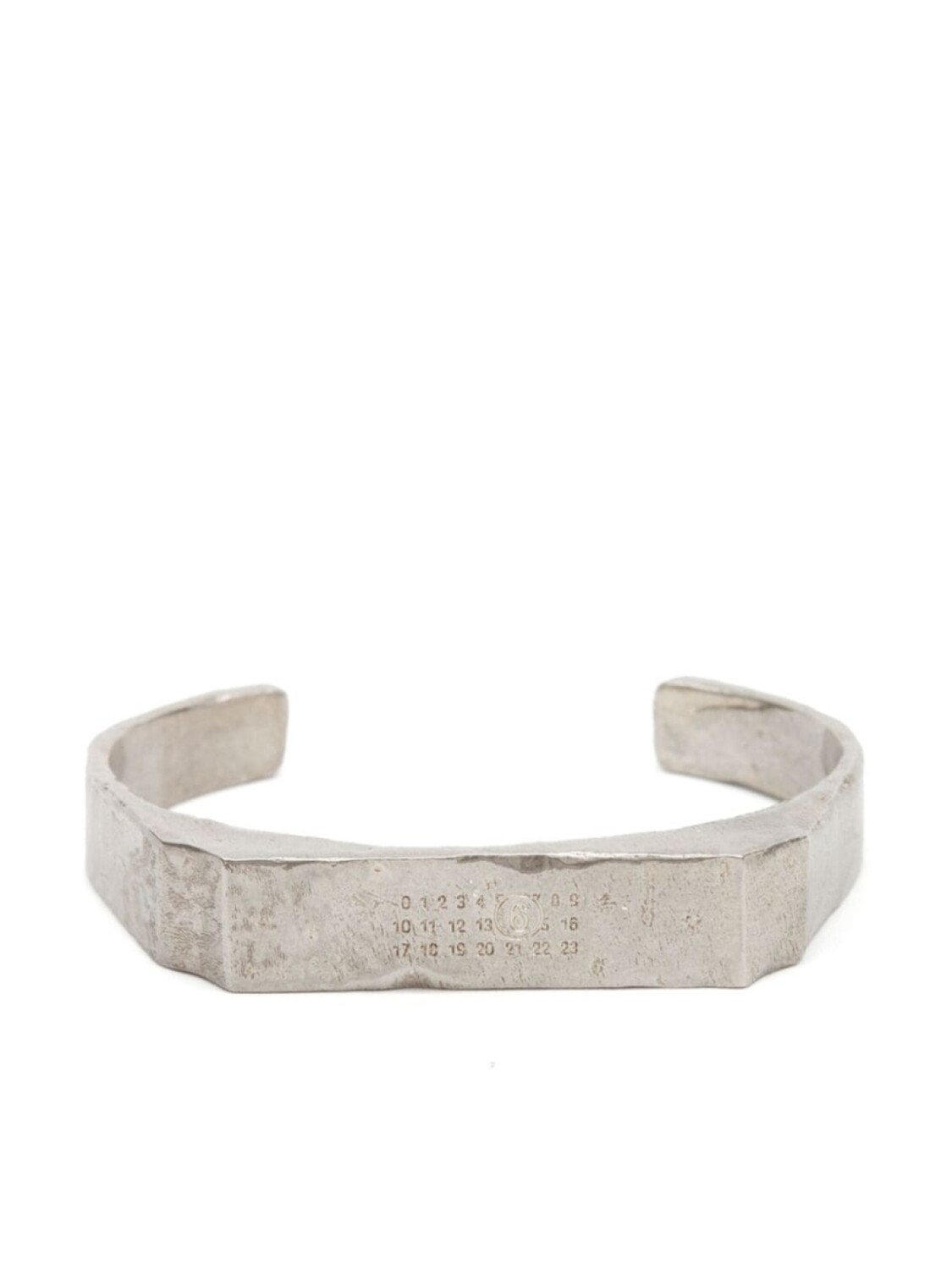

Браслет-кафф с декором Numbers MM6 Maison Margiela, серебряный