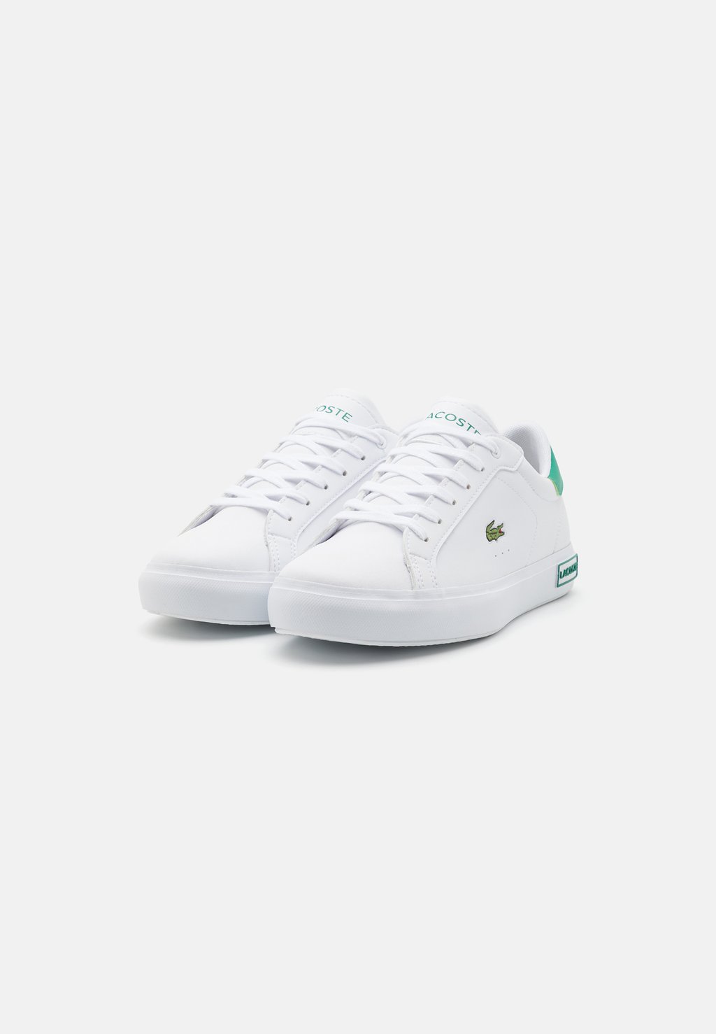 

Кроссовки на шнуровке POWERCOURT JUNIOR LACE UNISEX Lacoste, белый